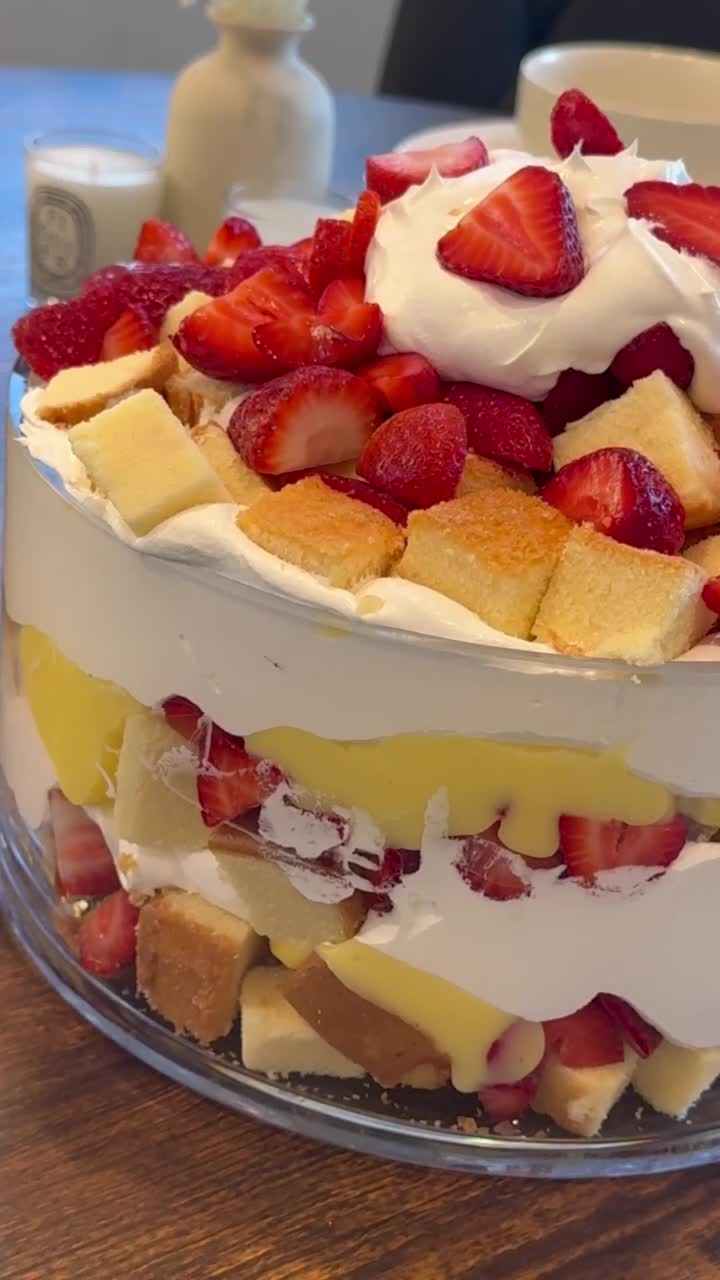 Video — layered fruit trifle